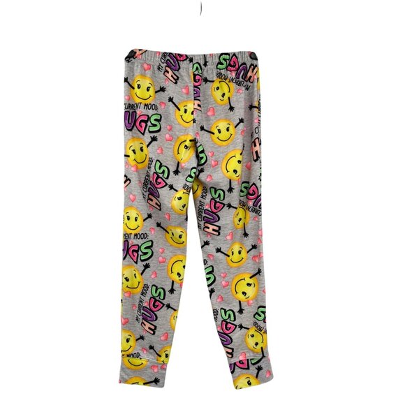 Justice Girls 10 Sleep Pants Jogger Smiley Face Emoji Hugs Current Mood - Picture 2 of 13
